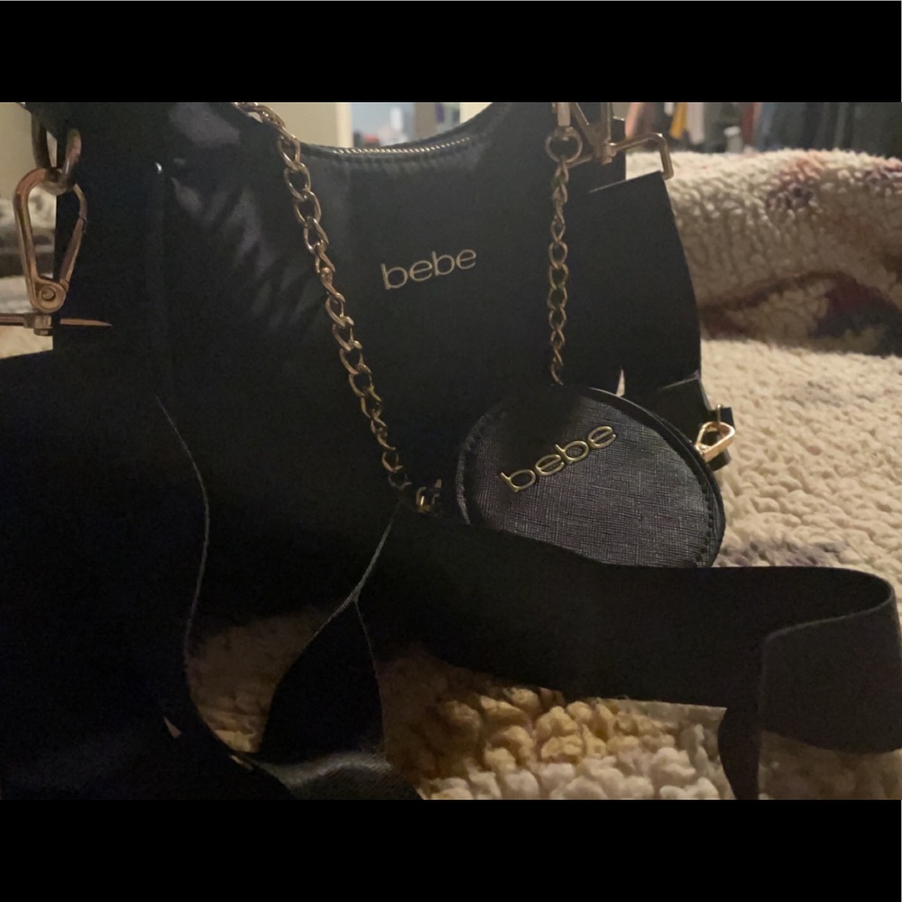 BEBE nylon crossbody purse